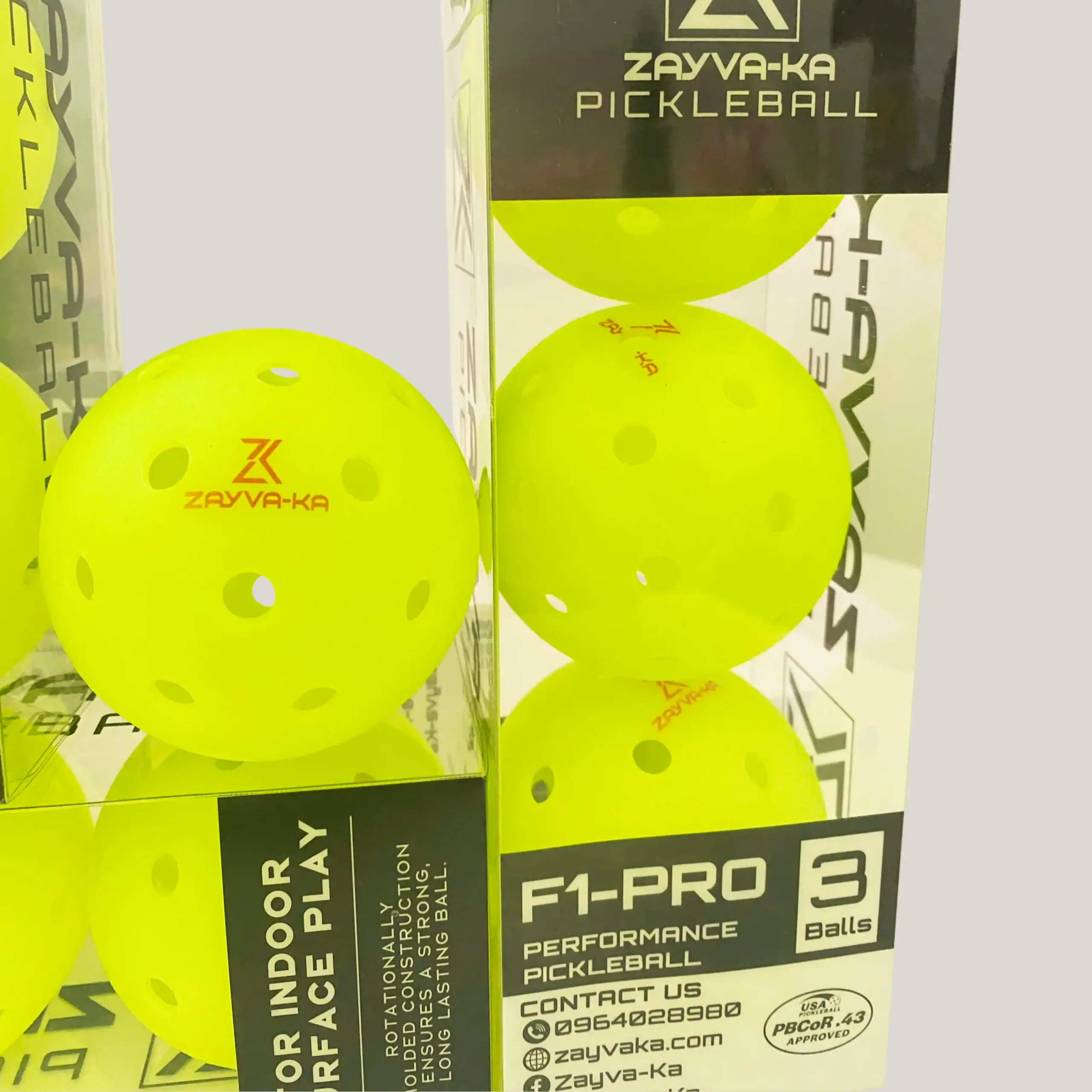 Bóng thi đấu Pickleball ZAYVA-KA Pro F1 40 lỗ (Hộp 3 quả) - Ảnh 3