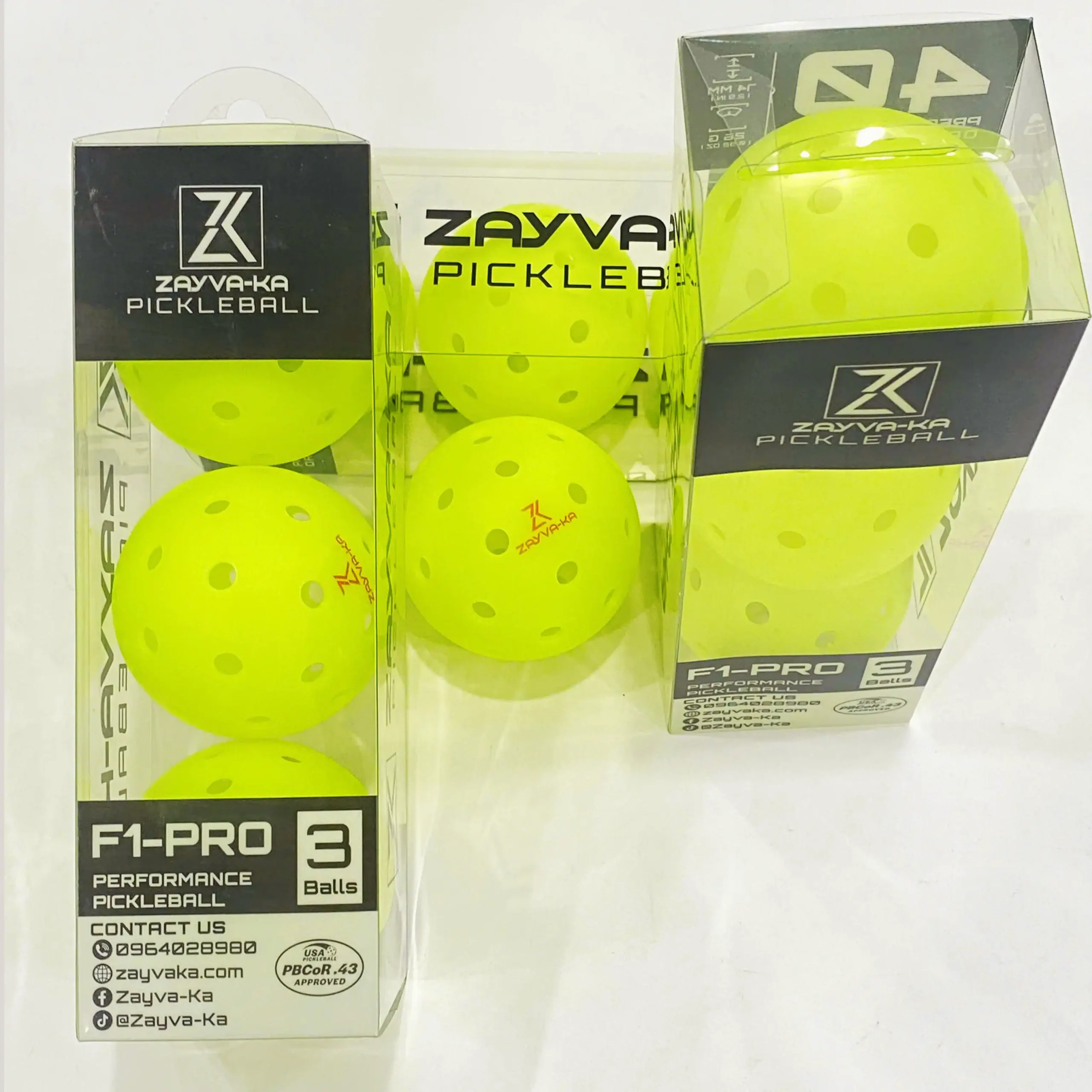 Bóng thi đấu Pickleball ZAYVA-KA Pro F1 40 lỗ (Hộp 3 quả) - Ảnh 4