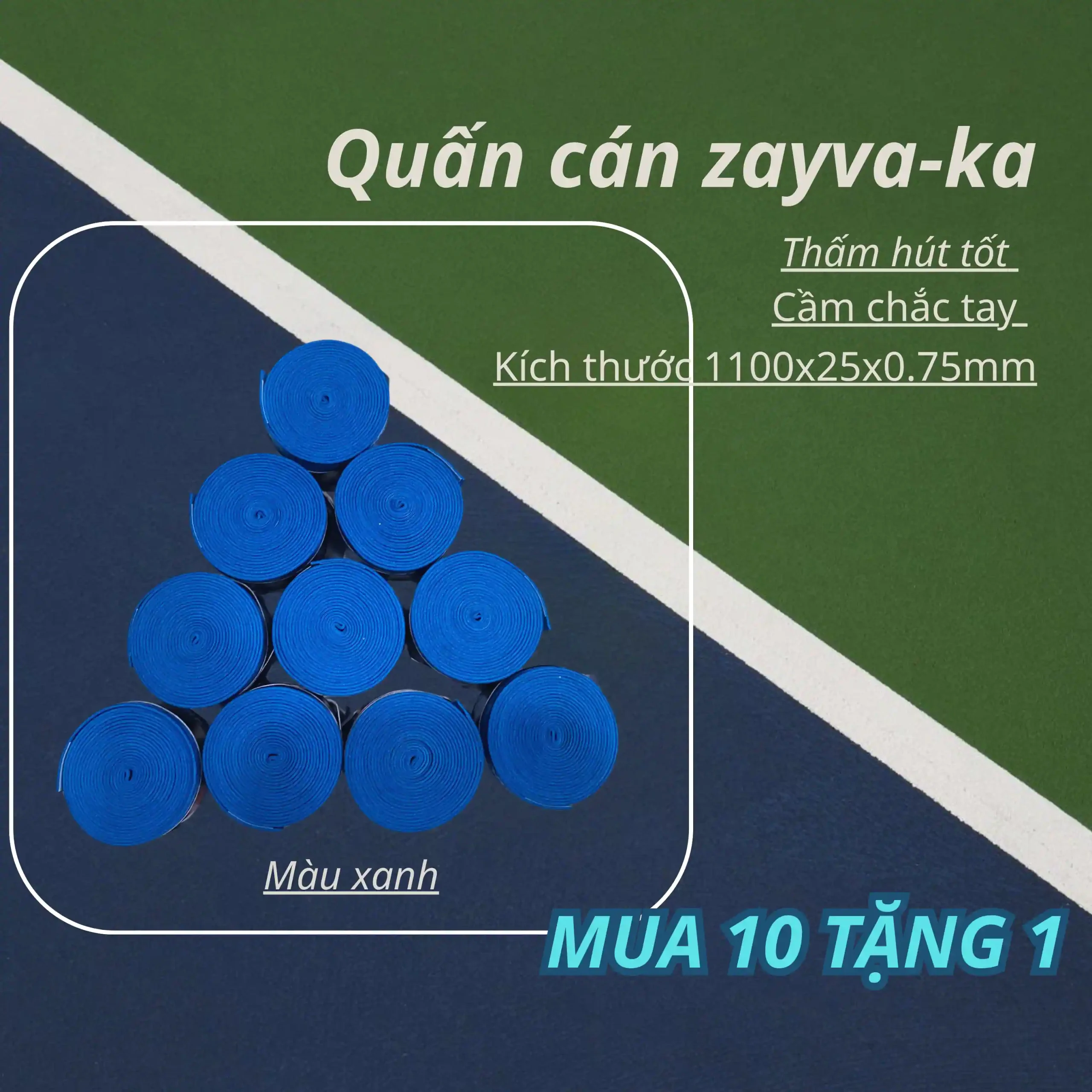 Dây Quấn Cán Vợt Cầu Lông, Pickleball ZAYVA-KA - Ảnh 6