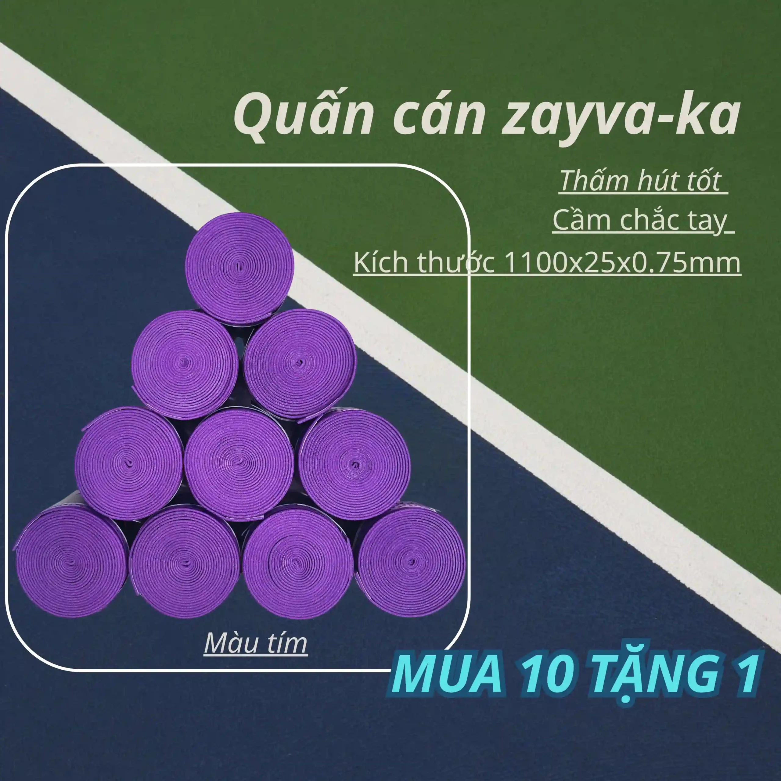 Dây Quấn Cán Vợt Cầu Lông, Pickleball ZAYVA-KA - Ảnh 5