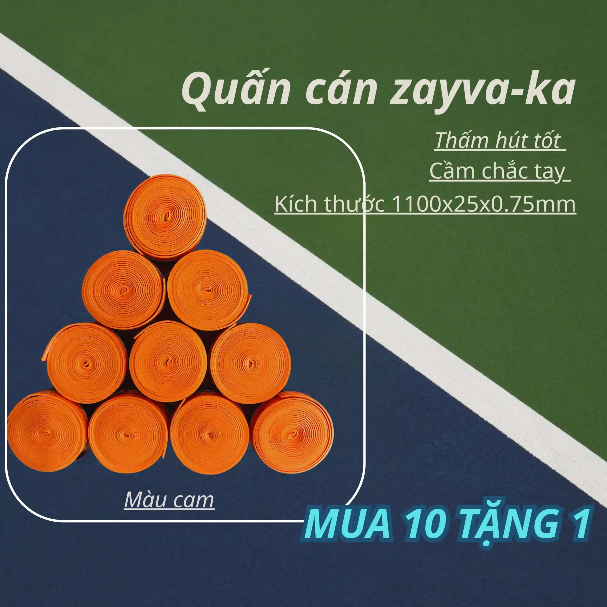 Dây Quấn Cán Vợt Cầu Lông, Pickleball ZAYVA-KA - Ảnh 4