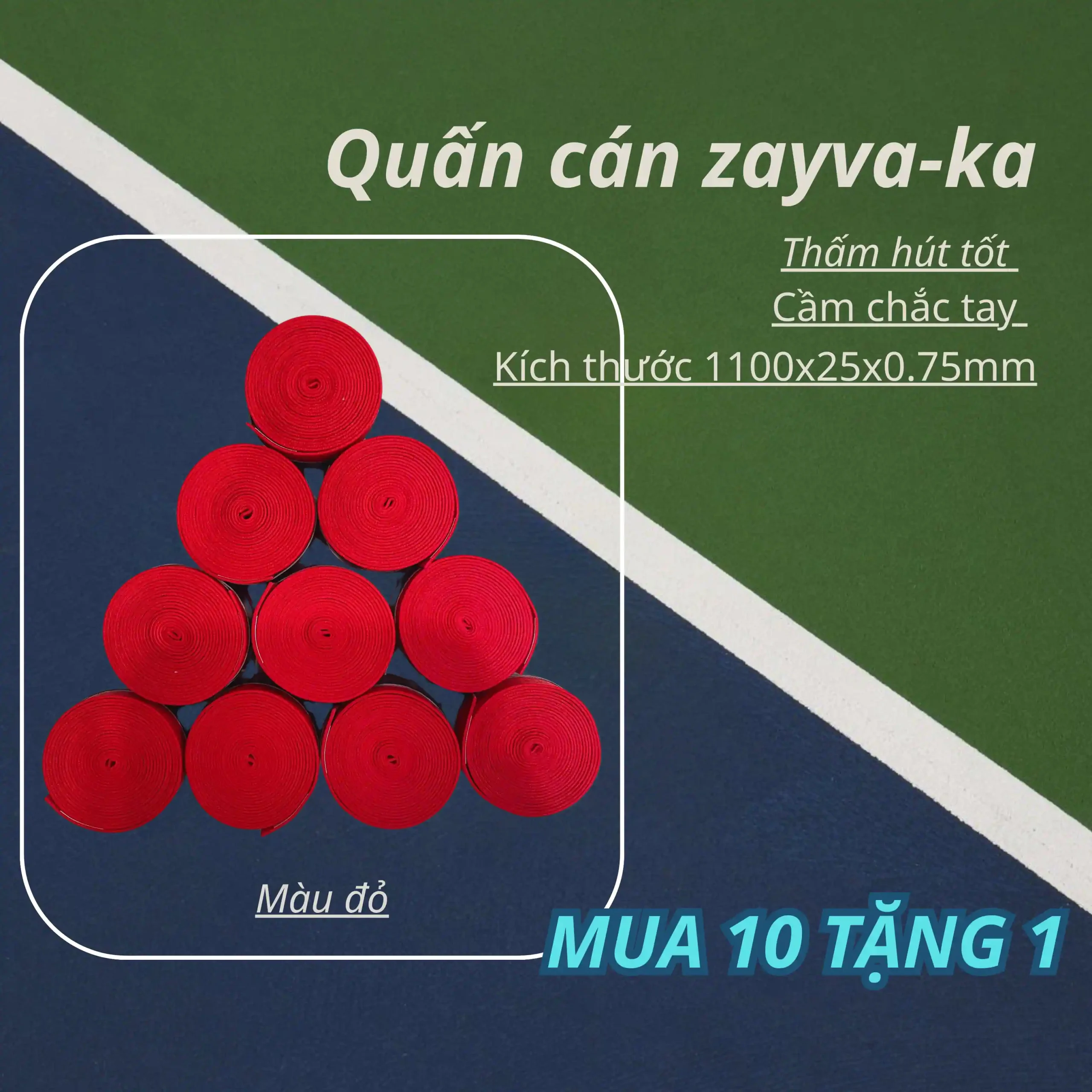 Dây Quấn Cán Vợt Cầu Lông, Pickleball ZAYVA-KA - Ảnh 3