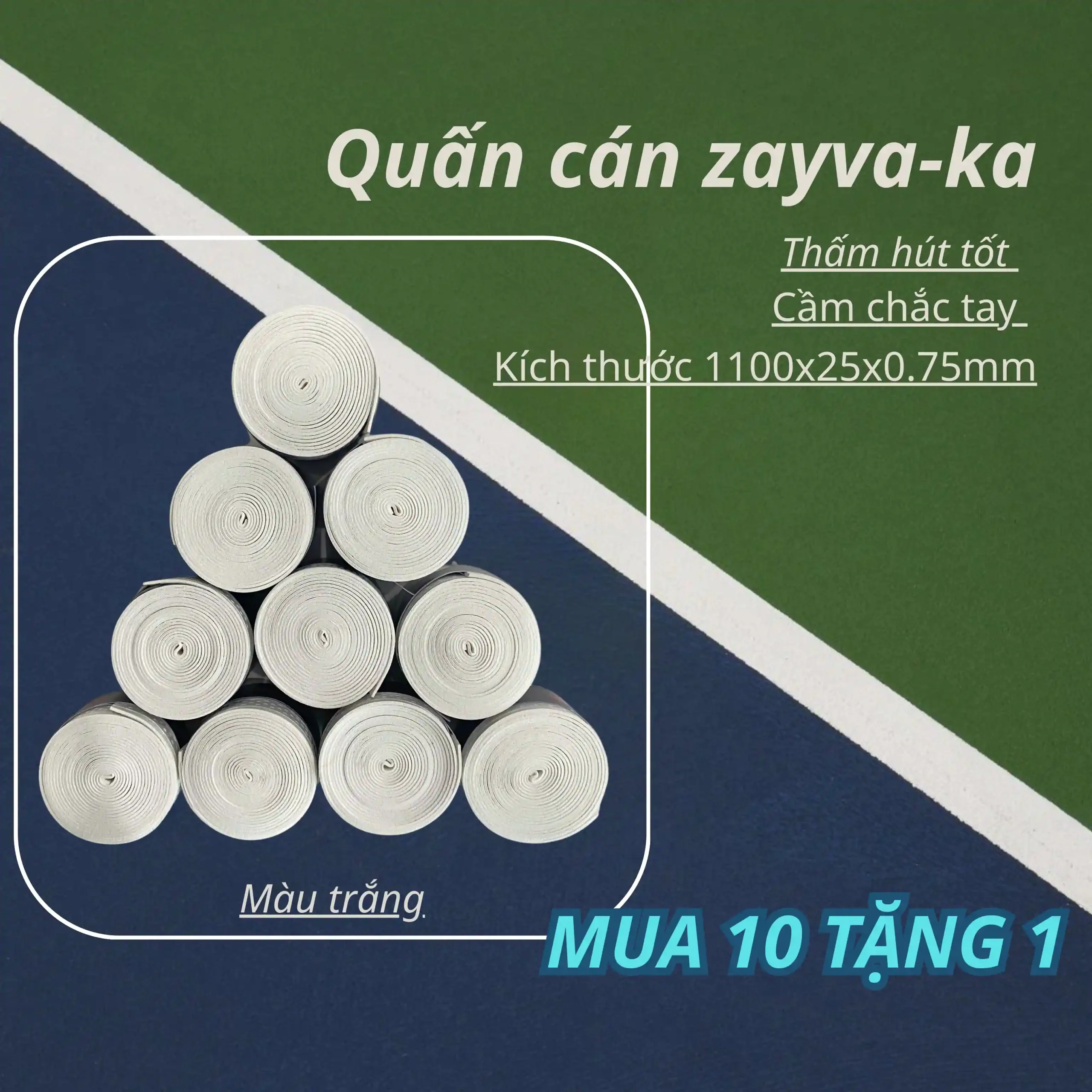 Dây Quấn Cán Vợt Cầu Lông, Pickleball ZAYVA-KA - Ảnh 2